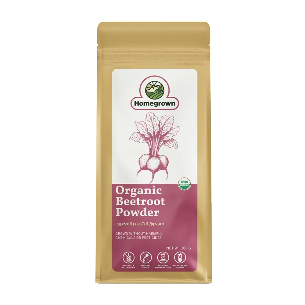 2_Organic Beetroot powder_front Organic Beetroot Powder - Image 1