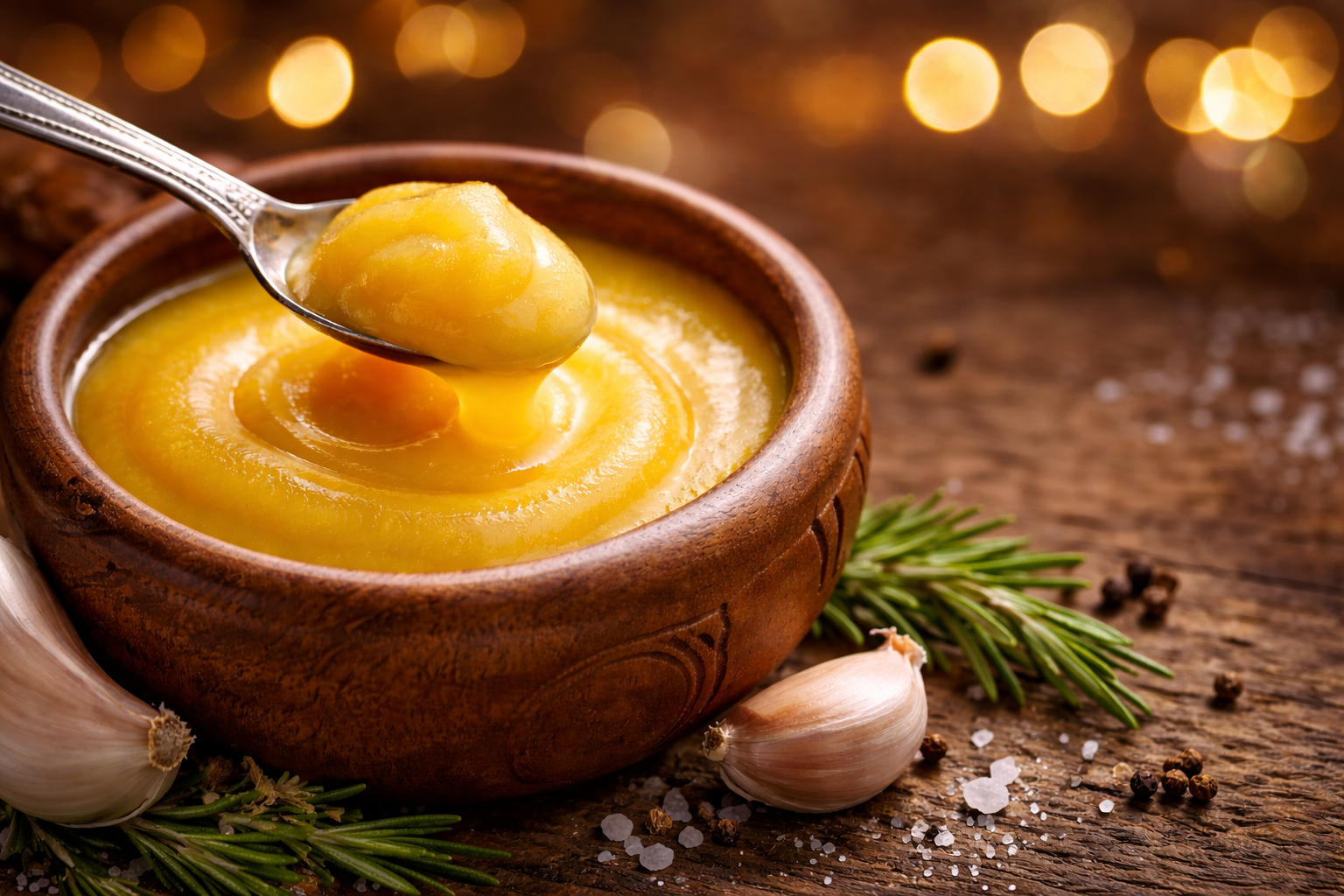 Organic Ghee Enhances Aroma & Texture